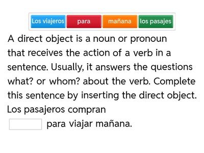 Spanish Direct Object Pronouns
