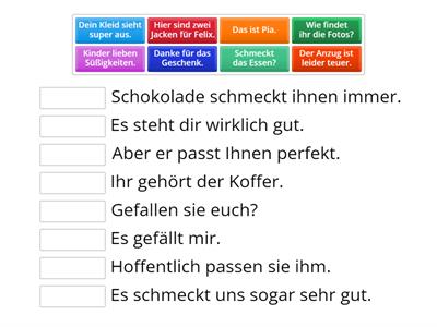 Das Geschenk gefällt mir