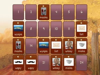 Głoska S wyrazy śródgłos