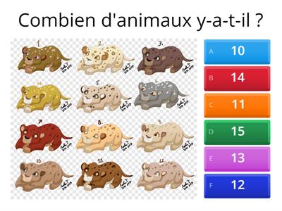 les nombres et les animaux