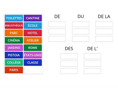 Les articles contractés avec "DE"