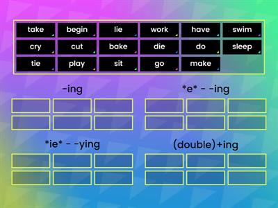 Present Continuous (ending -ing)