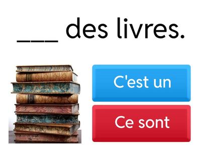 C'est      Ce sont    Il y a