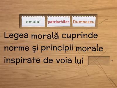 Legea morală a Vechiului Testament - recapitulare 2