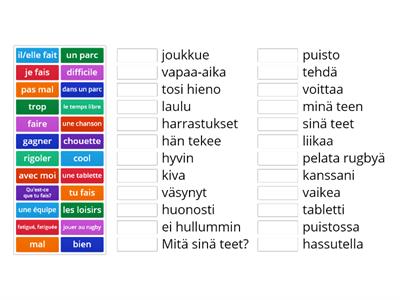 Cadeau 1 kpl 8 vocabulaire