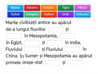 Orientul antic: civilizații și state