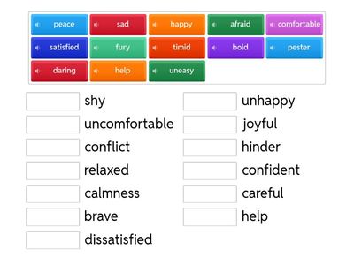 Antonyms: Opposites Matching Game