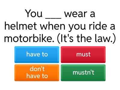 8-1-15_Must vs. Have to Quiz