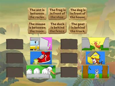 In front of, Behind, Between