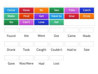 KB4 - Unit 5 - Past Verbs (Irregular) Up to this Unit