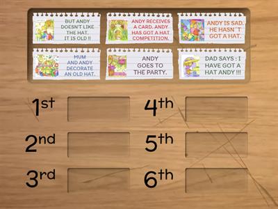 ANTS PARTY . PUT THE STORY IN ORDER.