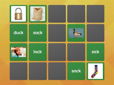 'ck' words matching game