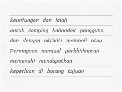 BAB 1.1.1 : PERNIAGAAN DAN BUKAN PERNIAGAAN