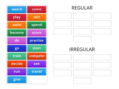 Regular & Irregular Verbs - Teens 1 (#2)