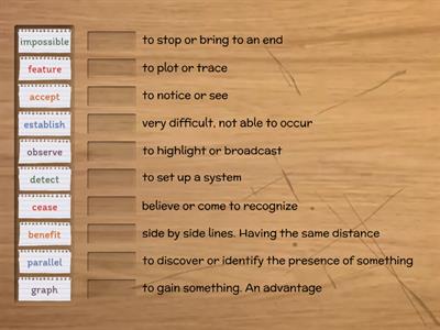 5th and 6th Grade Vocabulary Match UP