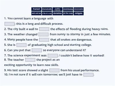 Robot Teachers: Vocabulary revision