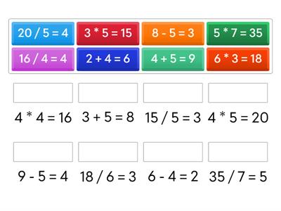 Match each operation with its undo operation