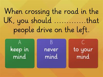 OET b1 Expressions with "mind"