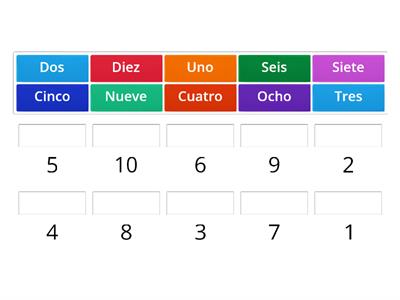 Spanish numbers 1-10