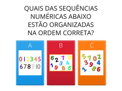 NÚMEROS E QUANTIDADES/ORDEM CRESCENTE E DECRESCENTE (ANO/TURMA: 1º ANO/MULTISSERIADA)