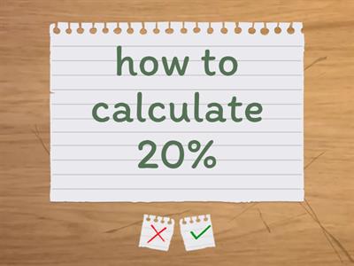 Percentages of an amount