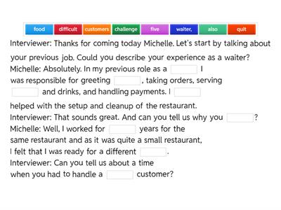 Activity 2.3.4 - Listening - A job interview