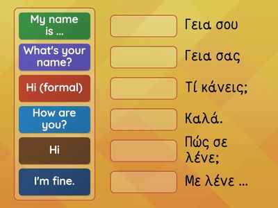 Χαιρετισμοί/ Συστάσεις - αγγλικά 