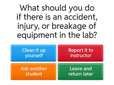 Lab Safety Quiz