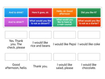 Put the dialogue in order