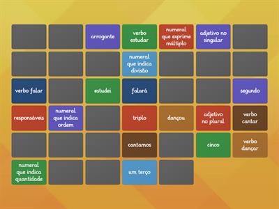Jogo da Memória das classes gramaticais - 3°