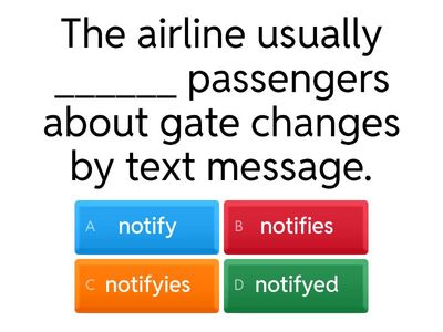 Simple Present - Travel Vocabulary - Affirmative/Negative/Interrogative
