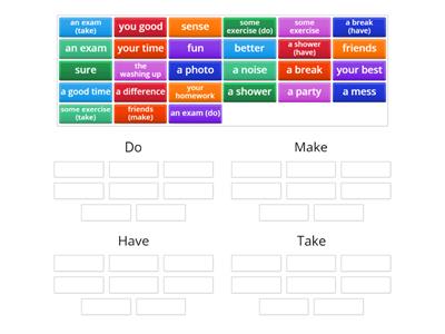 Useful language - Verb collocations 