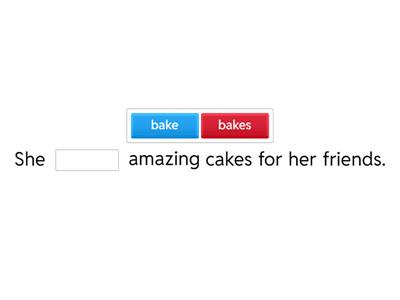 Fill the blanks- Third Person Singular 