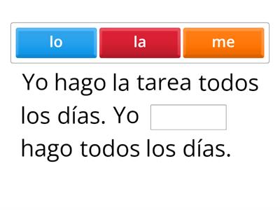 Direct Object Pronouns - Spanish 