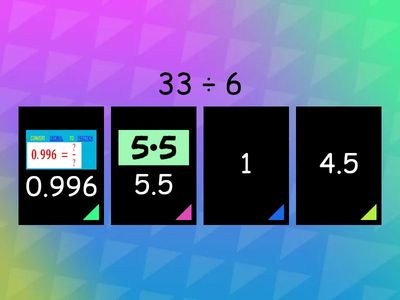 Division & Times Table Or Other Test