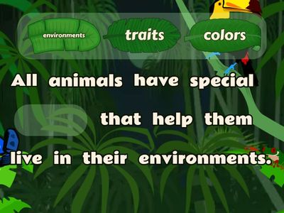 Animal traits - California science 2 workbook page 49