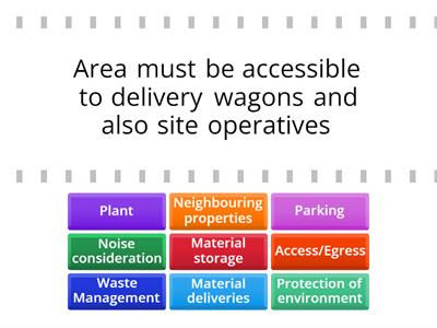 Planning a site layout