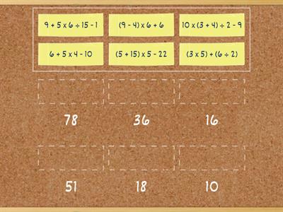 Order of Operations (no exponents)