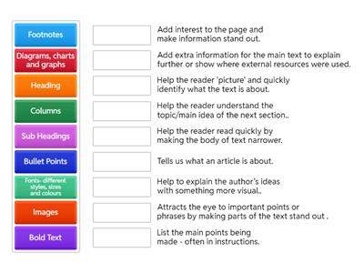 Layout and Text features effects