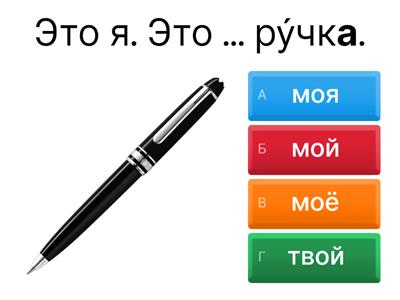 Притяжательные местоимения "мой" и "твой"
