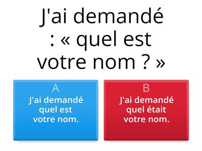 Le discours indirect au passé (OF 31)