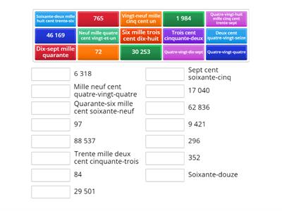 Les nombres (0-99 999)