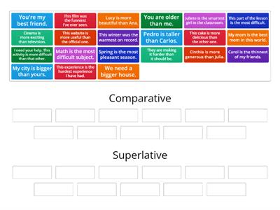 Comparative and superlative