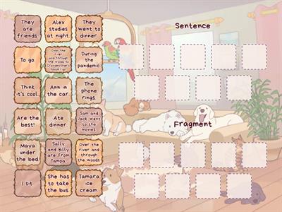 Sentences vs. Fragments