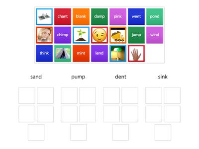 Word Study-mp, nd, nt, nk