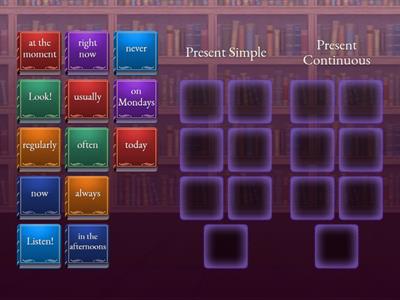 Present Simple and Present Continuous time expressions