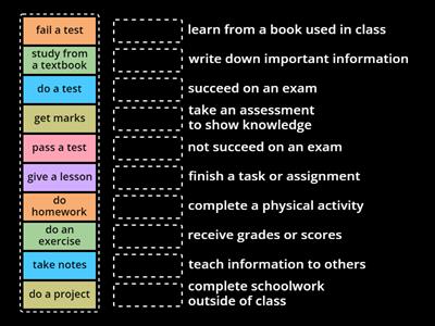 School collocations. Prepare 6. Unit 19