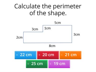 Area & Perimeter 5th Class 