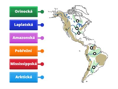 Z-7 AMERIKA nížiny (mapa)