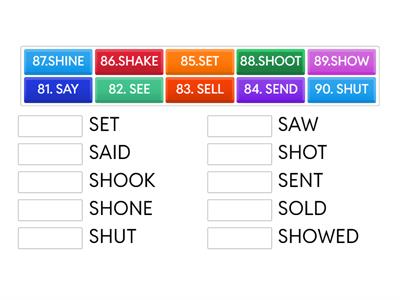 PART.8. IRREGULAR VERBS LIST- 2º ESO